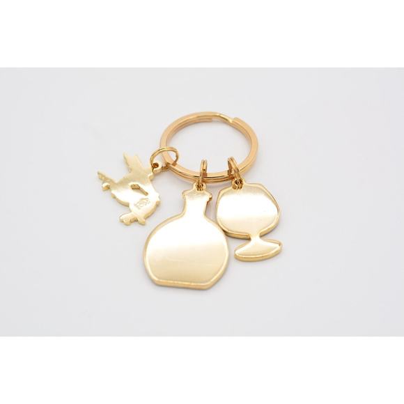 REMY MARTIN XO Charm Keychain Special Cognac Mini Bottle Gold Key Holder BinA16 - Picture 10 of 12